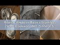 Review Amazon Basics Stainless Steel Cookware Set, 5-Piece Set, All Cooktop Friendly, Dishwasher-Saf