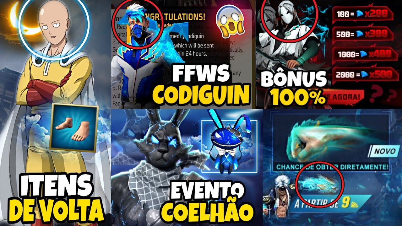 CODIGUIN INFINITO, SKINS MUNDIAL FF?PUNHO 5EM1, E DESCONTO, PASSE DE  SETEMBRO, NOVIDADES FREE FIRE 