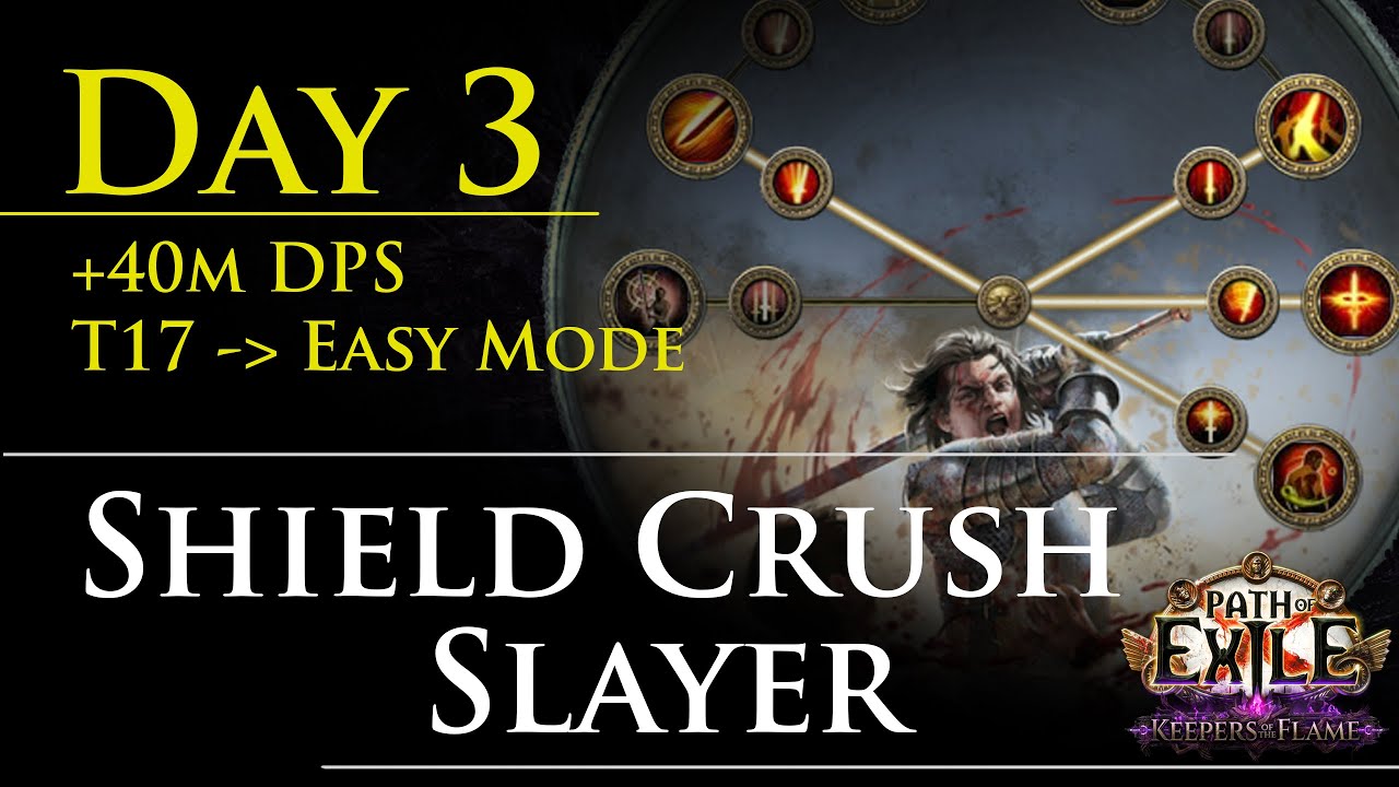Day 3 Shield Crush Slayer 3.27 | +40m DPS | Build Walkthrough & t17 map showcase