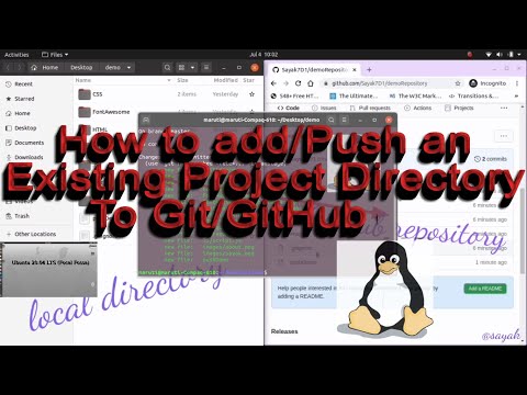 How to add/Push an Existing Project Directory To Git/GitHub via Command Line in Linux ubuntu 2020