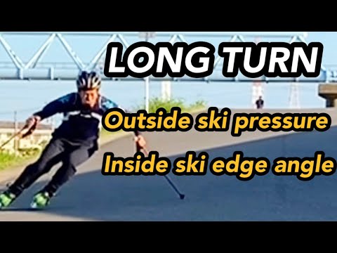 #138 Skate to carving ski / Outside ski pressure & Inside ski edge angle / Long turn