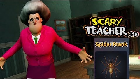 Scary teacher 3D | Troubled waters | Spider Prank