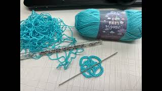 Lion brand Oh Baby organic cotton review with tatting
