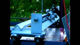 DIY Plasma CNC for less than $500 I built the whole thing mainly from angle iron, used an Arduino Uno and two cheap 268 Stepper motor drivers, and Nema 23 stepper
