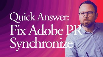 Adobe Premiere Synchronize Greyed/Grayed Out / Not Working!