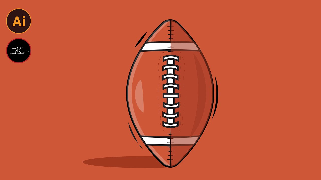 Adobe Illustrator CC Tutorial create a vector American football - YouTube
