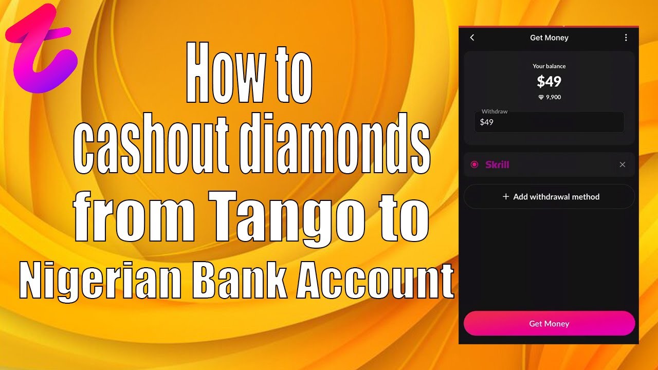 HOW TO CASHOUT DIAMONDS FRON TANGO TO NIGERIAN BANK ACCOUNT YouTube