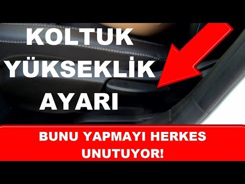 KOLTUK YÜKSEKLİK AYARI- EMRE KÖKSAL  PROFESYONEL EĞİTMEN