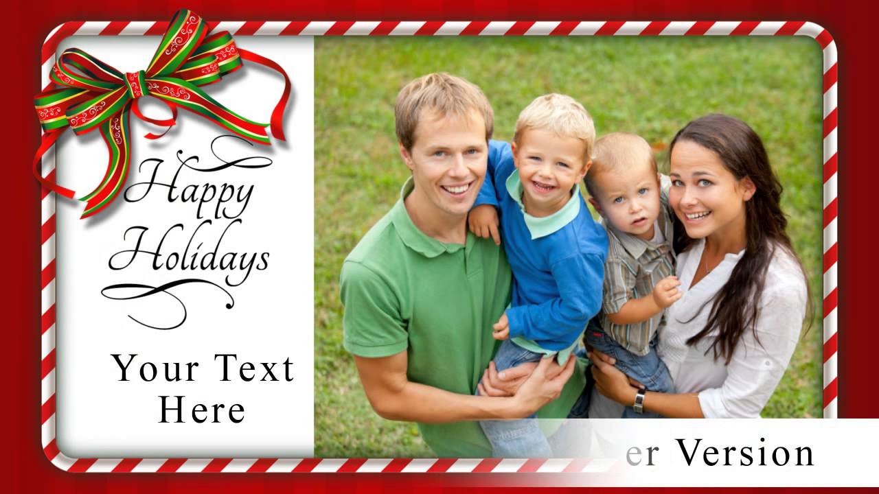 winter melon Happy Holidays Candy Cane Frame Slide Style