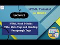 HTML Tutorial: Basic Structure - Head & Body | Web development Full course for Beginners