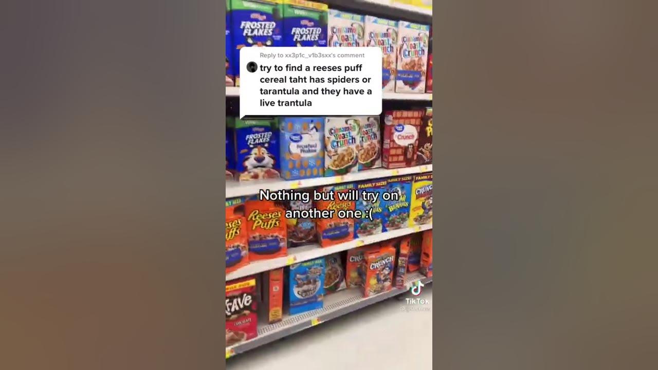 Reese’s puff cereal with live tarantulas and spiders 🕷 YouTube