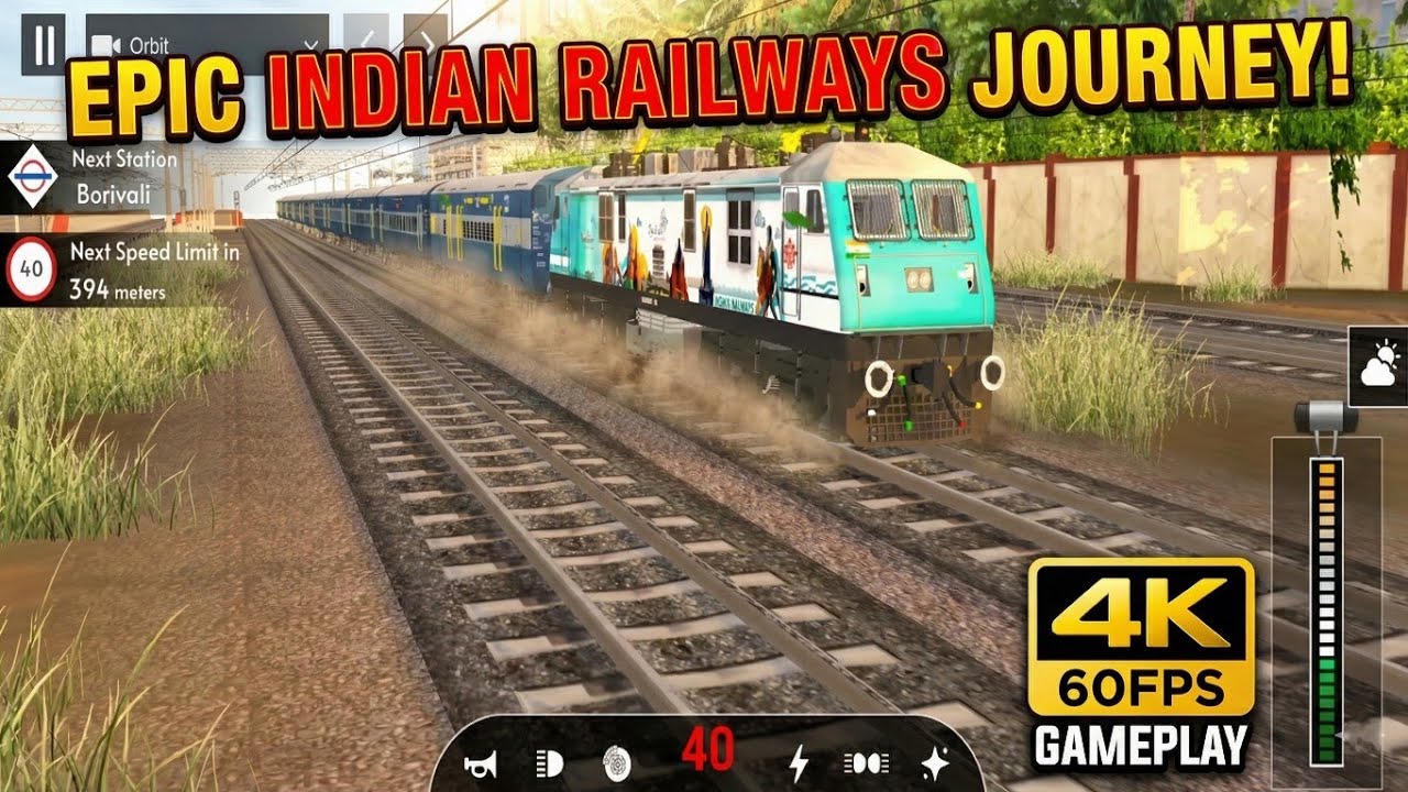 Indian Train Simulator: Full Journey to Durgapur & Borivali ⚡ 4K Android Gameplay