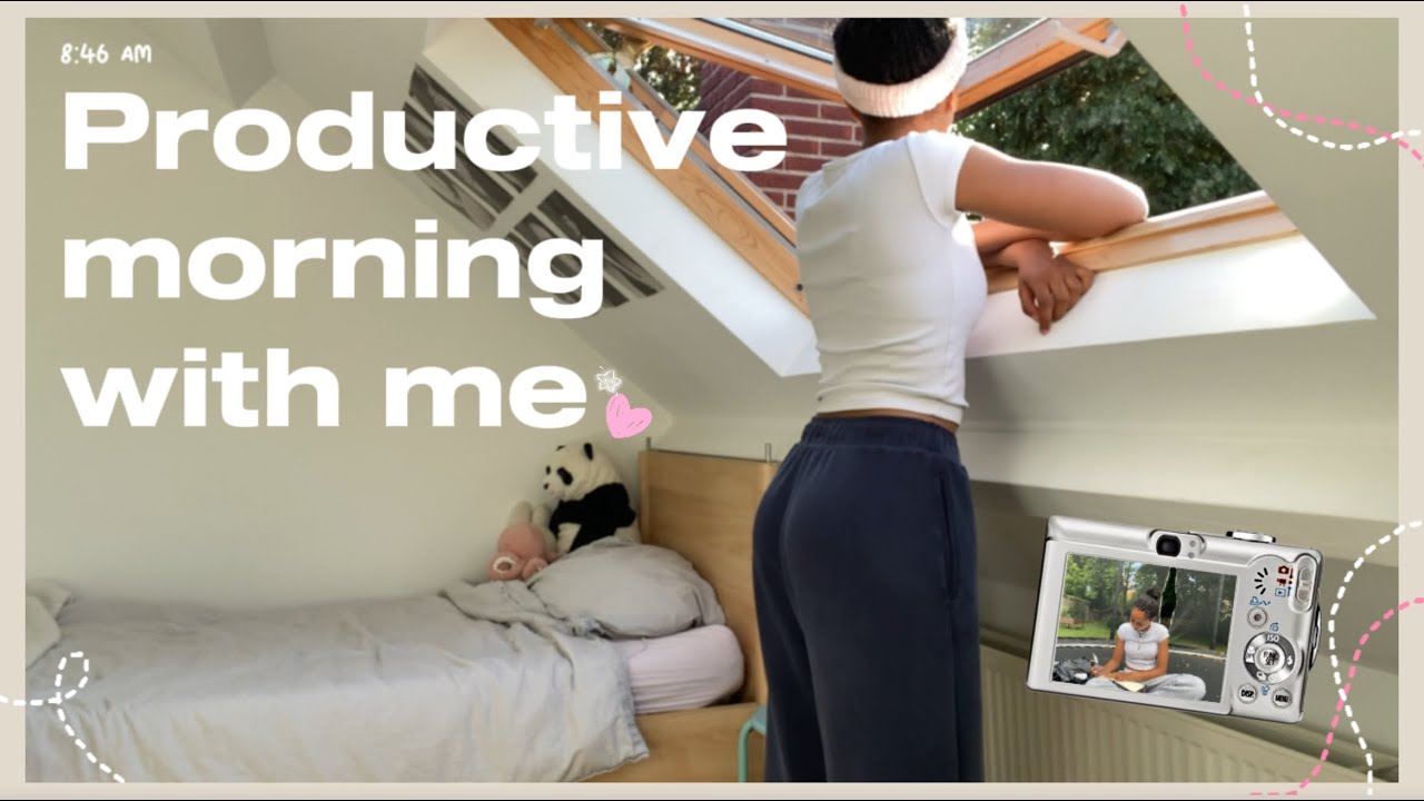 Productive + Quiet morning with me! *cleaning* *journaling* *morning yoga*