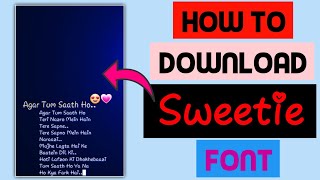 How To Download Tending Sweetie Font | Tending Font Download | Sweetie Font Download #SadLife screenshot 1