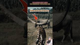 Curious Leopard Walks Straight Toward a Giant Buffalo #trending #wildlife #animals #shorts