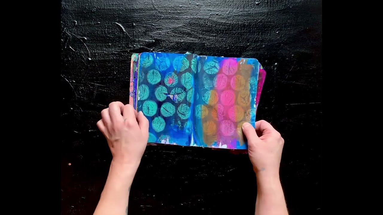 Painted Recycled Journal & Some Canvases in Progress YouTube