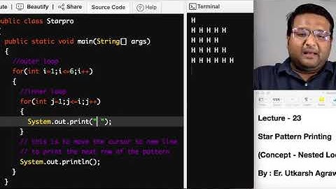 Java Nested Loop Channel Utkarsh India Coding  Lecture 23