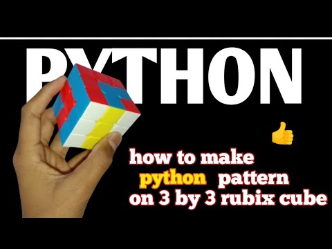 PYTHON PATTERN ON 3 BY 3 RUBIK'S CUBE PATTERN #rubikscube