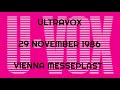 ULTRAVOX - U-VOX TOUR VIENNA MESSEPLAST 29/11/1986