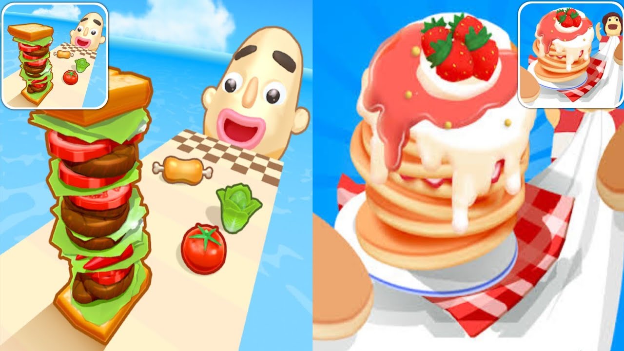 Sandwich Runner vs Pancake Run - Max Levels Unlocked Speedrun Gameplay