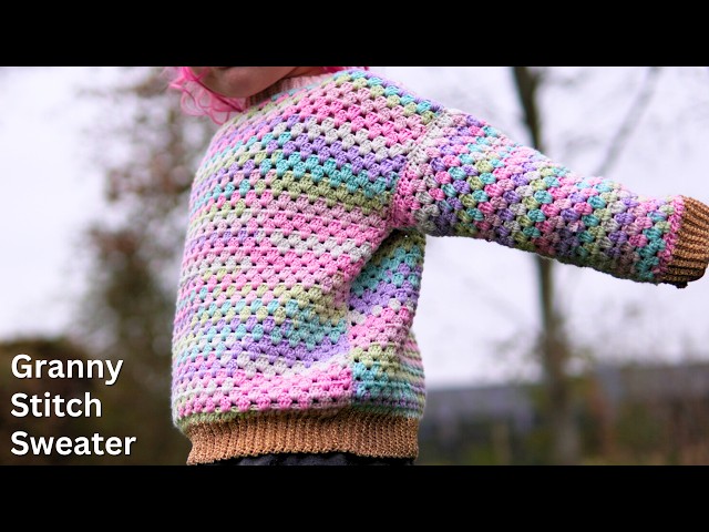 My first crochet jacket made from glittery rainbow yarn I got from