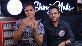 Shiny nails... 💝@montii_roy #ourshop#nailart #views #vairalvideo #public#highlights