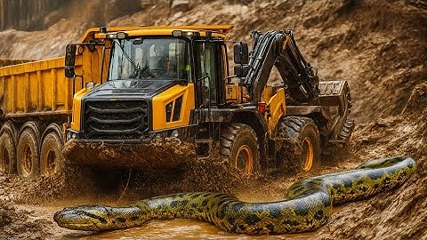 Extreme JCB Muddy & Heavy Dump Truck Loading Mud & Sand Working Site Action🚜🌎💥Construction Equipment