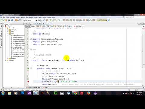 Get Brighter Version Of Current Color in Java Applet and AWT in Netbeans