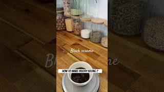 How to make easy pastry #filling? #Blacksesame #spread for #croissant or #bread