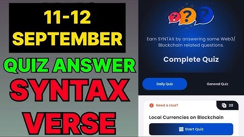 Syntax Verse quiz answers today | 11 September Syntax Verse quiz answer | Syntax Verse quiz today |