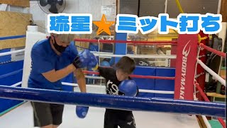 琉星ミット打ち🥊　#boxing 　#ボクシング