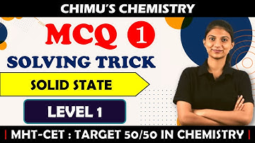 Solid State | MCQ Level 1 | 30 MCQ SERIES | MCQ TRICKS | CLASS 12 | 2024