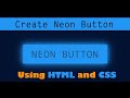Neon Light Button Animation Effects on Hover