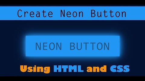 Neon Light Button Animation Effects on Hover