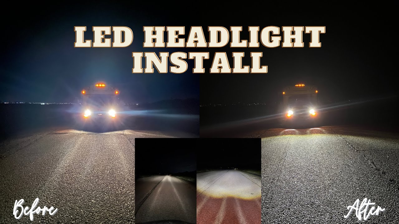 Installing LED Headlights on our Mini School Bus - YouTube