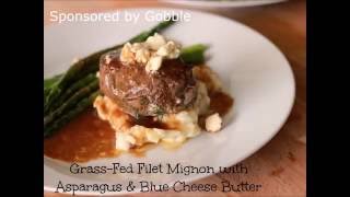 Asparagus and blue cheese butter ...