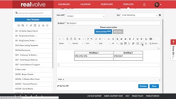 Realvolve CRM: Enhanced Template Editor