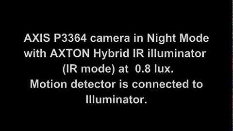 AXTON Hybrid IR + White Light and AXIS P3364 Dome Network Camera