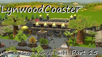 RCT3 How to make a good park (No Custom Scenery) Part 15 - Bridge/Shops