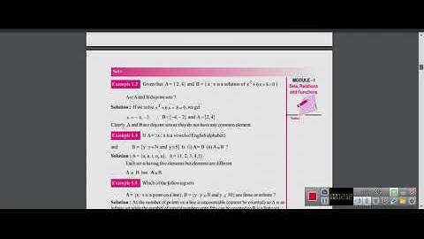 NIOS Senior Secondary Mathematics Chapter 1 Sets