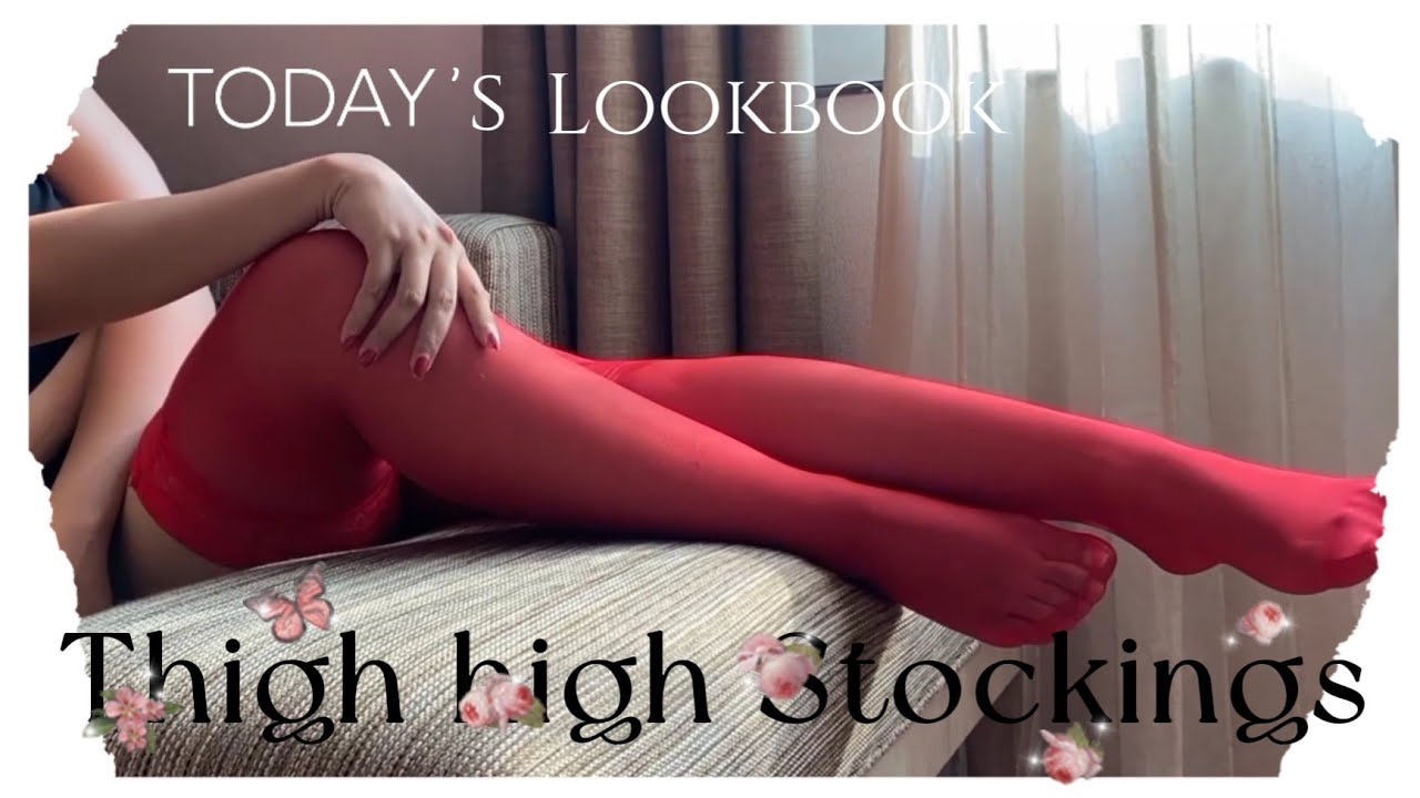 [HD] Thigh high Stocking Fashion Lookbook/ Asian Girl/ Try ons YouTube