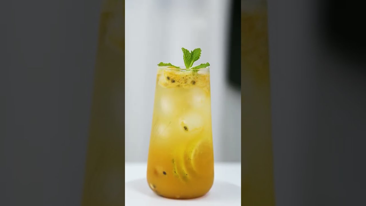 How to Make a Perfect Passion Fruit Lemon Tea Soda
