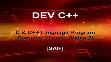 DEV C++ Program in Urdu & Hindi by Saif |2|