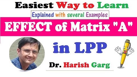 Sensitivity analysis - Effect of Coefficient matrix A on optimal solution of LPP