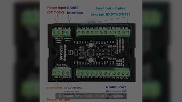 RS485 ESP32 Din Rail Mounting Expansion Board DC 7-30V Power Input 5V 3.3V Output for WIFI BT IOT MQ