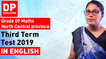 Grade 09 Maths - Third Term Test 2019 North Central Province