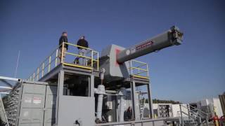 Electromagnetic Railgun Firing Test At Dahlgren Range