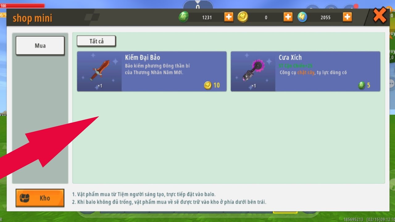 cách tạo shop cầm tay trong miniworld / miniworld 2.0