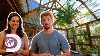 Couple Build A Magical Greenhouse Silo From Scratch! | Building Off The Grid