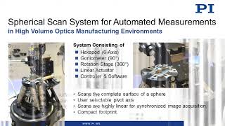 Stewart Platform Multi-Aixs Stage | Spherical Scan Demo for High Volume Optics Manufacturing